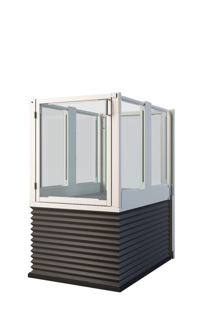 vertical platform lift white up AGB140 Barduva