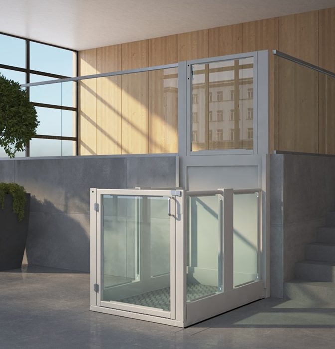 vertical platform lift interior down GB145 Barduva