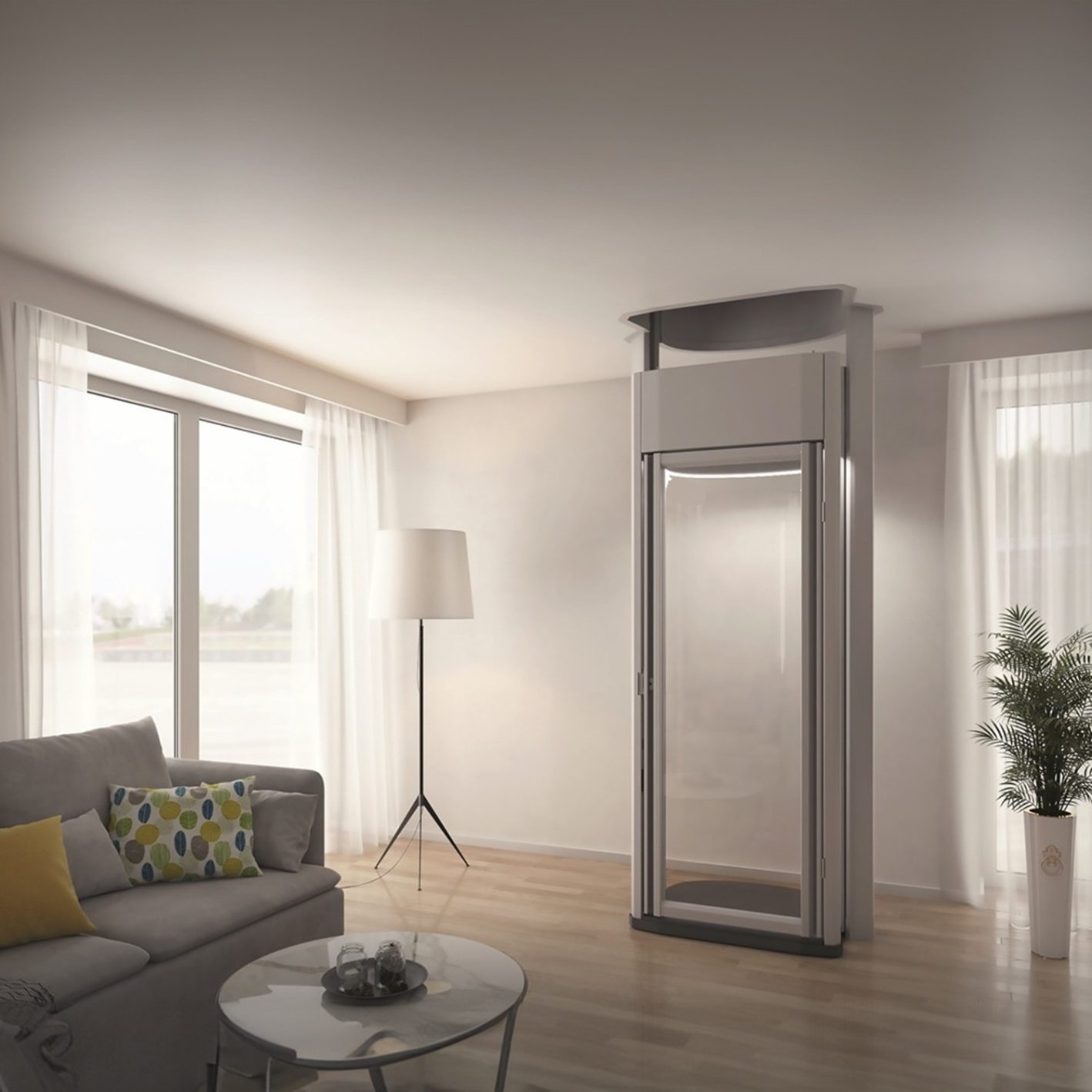 compact home lift EMB100 new interior Barduva