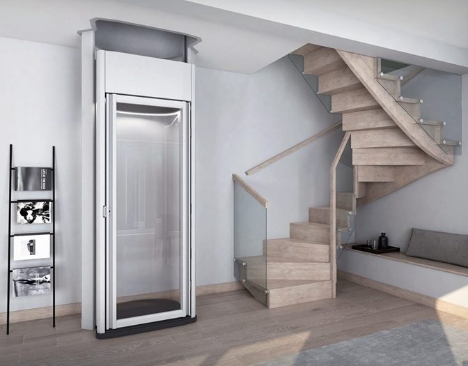 EMB100 compact home lift interior