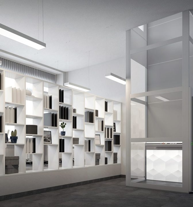 SB200 home lift interior